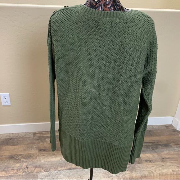 Rachel Zoe Crewneck One Shoulder Button Sweater - Picture 4 of 10